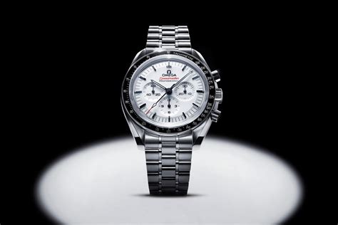 omega white dial moon watch.